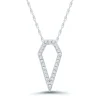1/10 Ct. Tw. Diamond Geometric Pendant In 10K White Gold