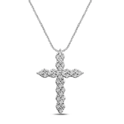 1/2 Ct. Tw. Diamond Gothic Cross Pendant In 10K White Gold