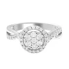 5/8 Ct. Tw. Diamond Halo Cluster Ring In 10K White Gold