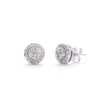 1/2 Ct. Tw. Diamond Halo Stud Earrings In 10K Gold
