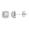 1/2 Ct. Tw. Diamond Halo Stud Earrings In 10K Gold