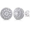 1/2 Ct. Tw. Diamond Halo Stud Earrings In 10K White Gold
