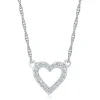 1/10 Ct. Tw. Diamond Heart Necklace In 10K White Gold