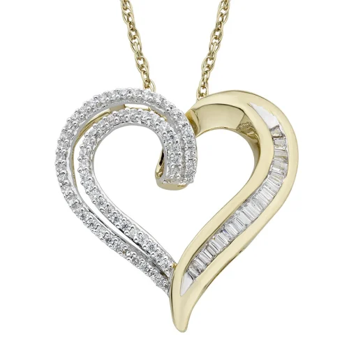 1/4 Ct. Tw. Diamond Heart Pendant In 10K Yellow Gold