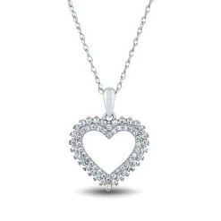1/4 Ct. Tw. Diamond Heart Pendant In 10K White Gold