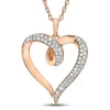 1/4 Ct. Tw. Diamond Heart Pendant In 10K Rose Gold