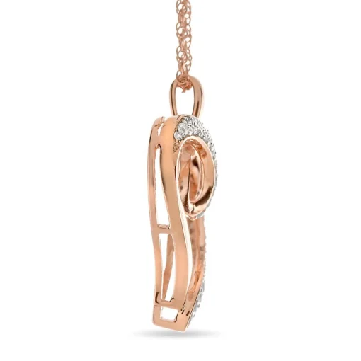 1/4 Ct. Tw. Diamond Heart Pendant In 10K Rose Gold