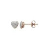 1/10 Ct. Tw. Diamond Heart Stud Earrings In 10K Rose Gold