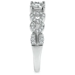 1/7 Ct. Tw. Diamond Hearts Promise Ring In Sterling Silver