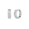 3/4 Ct. Tw. Diamond Hoop Earrings In 10K White Gold