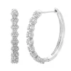 1/5 Ct. Tw. Diamond Hoop Earrings In 10K White Gold