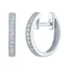 1/7 Ct. Tw. Diamond Hoop Earrings In Sterling Silver