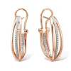 1/10 Ct. Tw. Diamond Hoop Earrings In 10K Rose Gold