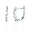 1/4 Ct. Tw. Diamond Hoop Earrings In 14K White Gold