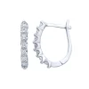 1/4 Ct. Tw. Diamond Hoop Earrings In 10K White Gold