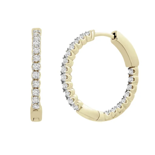 1/2 Ct. Tw. Diamond Hoop Earring