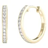 1/4 Ct. Tw. Diamond Hoop Earrings In 10K Yellow Gold