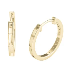 1/4 Ct. Tw. Diamond Hoop Earrings In 10K Yellow Gold