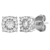 1/4 Ct. Tw. Diamond Illusion Halo Stud Earrings In