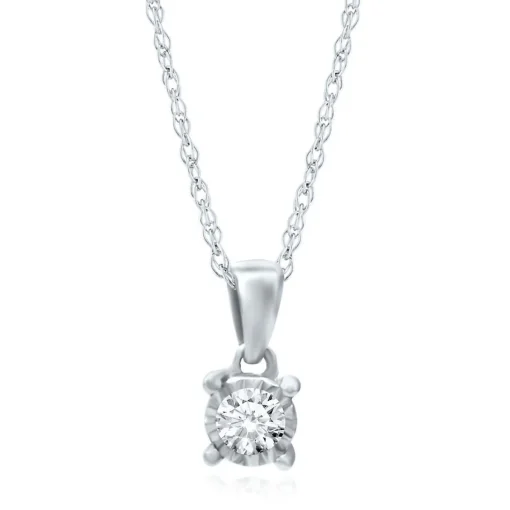 1/10 Ct. Tw. Diamond Illusion Pendant In