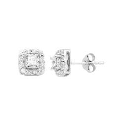 1/2 Ct. Tw. Diamond Illusion Stud Earrings In 10K White Gold