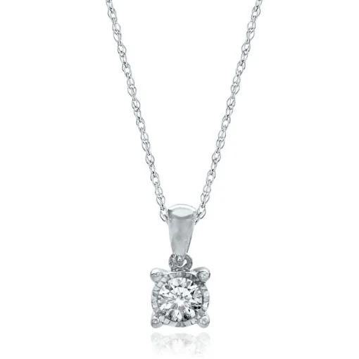 1/4 Ct. Tw. Diamond Illusion Solitaire Pendant In