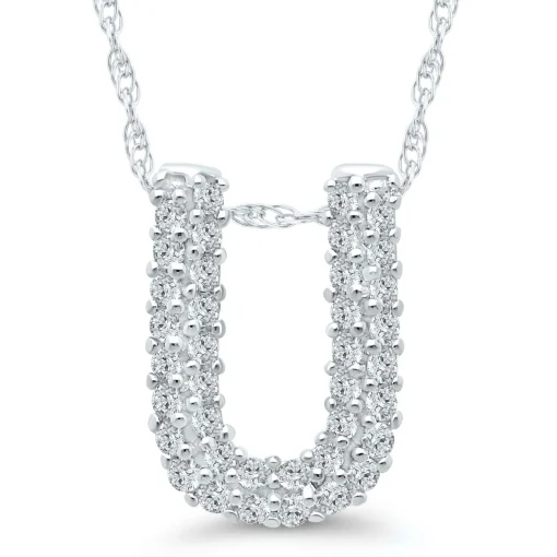 1/7 Ct. Tw. Diamond Initial Pendant In