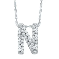 1/7 Ct. Tw. Diamond Initial Pendant In