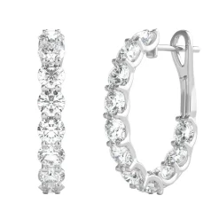 2 1/2 Ct. Tw. Diamond Inside-Out Hoop Earrings In 14K White Gold