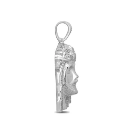 1/2 Ct. Tw. Diamond Jesus Pendant In 10K White Gold