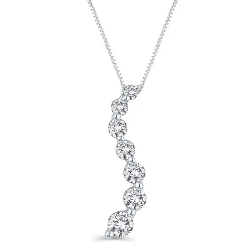 1/4 Ct. Tw. Diamond Journey Pendant In 10K White Gold