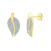 1/5 Ct. Tw. Diamond Leaf Earrings In 10K Yellow Gold