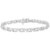 1/10 Ct. Tw. Diamond Mom Heart Bracelet In Sterling Silver