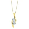 3/8 Ct. Tw. Diamond Pendant In 14K Yellow & White Gold