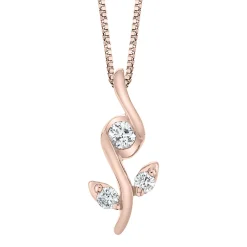 1/10 Ct. Tw. Diamond Pendant In 10K Rose Gold