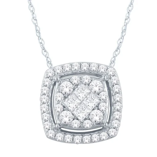 1/2 Ct. Tw. Diamond Pendant In 14K White Gold