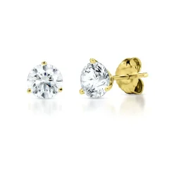 1 Ct. Tw. Diamond 3-Prong Stud Earrings In 14K Yellow Gold