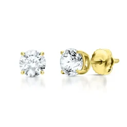3/4 Ct. Tw. Diamond 4-Prong Stud Earrings In 14K Yellow Gold