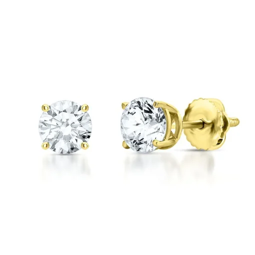 3/4 Ct. Tw. Diamond 4-Prong Stud Earrings In 14K Yellow Gold