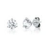 3/4 Ct. Tw. Diamond 3-Prong Stud Earrings In 14K White Gold