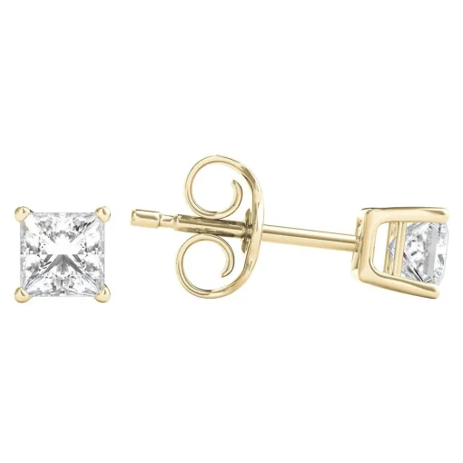 1/2 Ct. Tw. Diamond 4-Prong Stud Earrings In 14K Yellow Gold