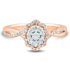 1/4 Ct. Tw. Diamond Ring In 10K Rose Gold