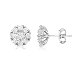 1 Ct. Tw. Diamond Solitaire Stud Earrings In