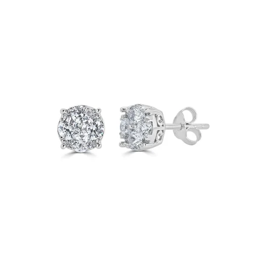 1/2 Ct. Tw. Diamond Stud Earrings In 10K White Gold