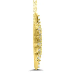 1/5 Ct. Tw. Diamond Sun Necklace In 10K Yellow Gold