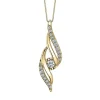 1/4 Ct. Tw. Diamond Swirl Pendant In 14K Yellow Gold