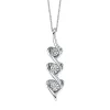 1/3 Ct. Tw. Diamond Three-Stone Heart Pendant In 14K White Gold