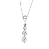 1/2 Ct. Tw. Diamond Three-Stone Pendant In 10K White Gold