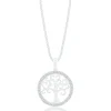 1/8 Ct. Tw. Diamond Tree Medallion Pendant In Sterling Silver