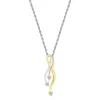 1/7 Ct. Tw. Diamond Tricolor Pendant In 10K Gold